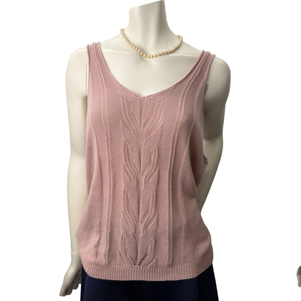 Set of 2 - Cable Knit Sleeveless‎ Sweaters Quiet Luxury Old Money Soft Girl XXL